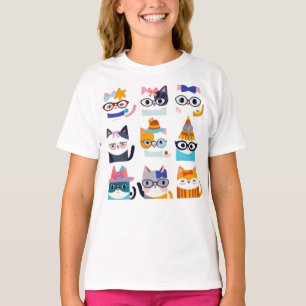 T-shirt Quirky Cat Whimsical Feline Art pour Amoureux de l