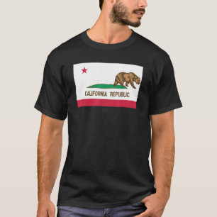 T-shirt Quitter la Californie Drapeau à gauche