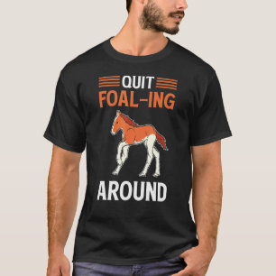 T-shirt Quittez le poulain autour de Scottish Highland Hor