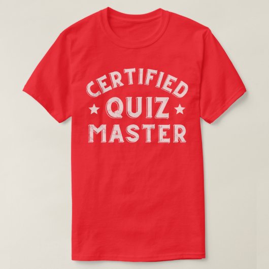 T-shirt Quiz Master Pub Quiz Quiz Quiz Quiz Quiz Quiz Quiz (Design devant)