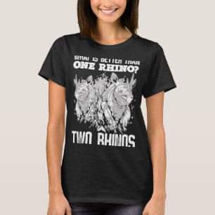 T-shirt Quoi De Mieux Qu'Un Rhino Deux Rhinos