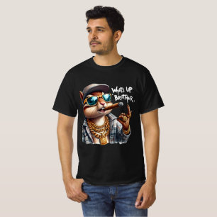 T-shirt quoi de neuf frère écureuil fume le cigare