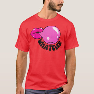 T-shirt Quoi que Lips Bubble Gum Art 90s Retro