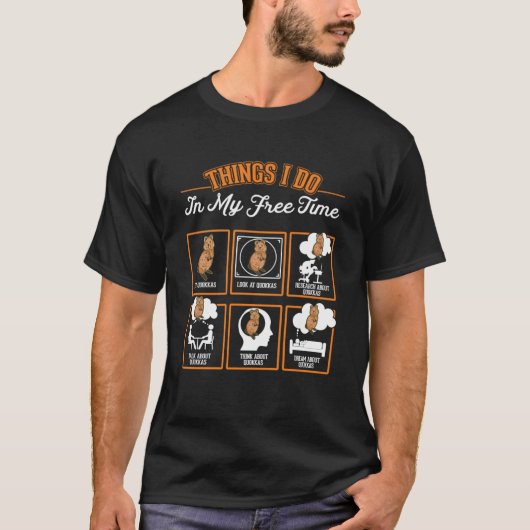 T-shirt Quokka Ce que je fais dans mon temps libre Quokka (Devant)