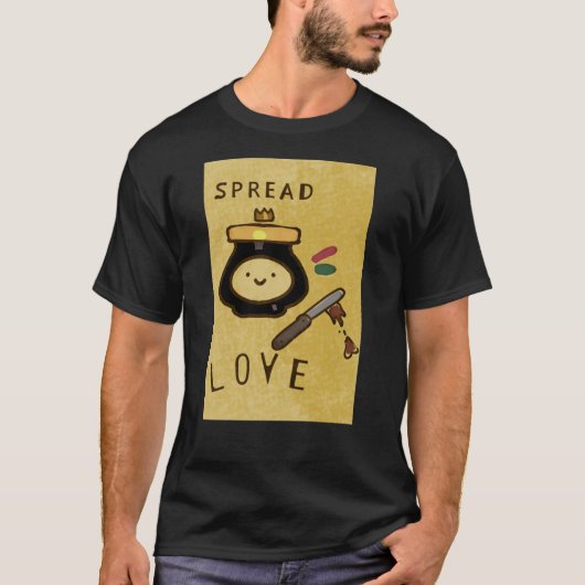 T-shirt " ; Diffuser l'amour" ; marmite design cla (Devant)