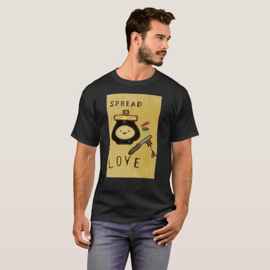 T-shirt " ; Diffuser l'amour" ; marmite design cla (Devant entier)