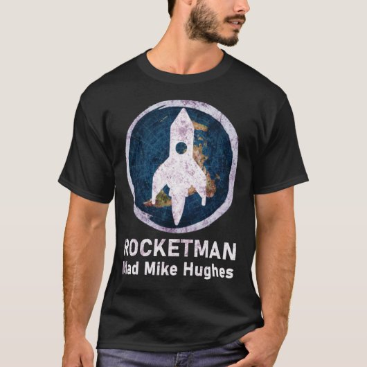 T-shirt " ; Mad" ; Mike Hughes-terre plate (Devant)