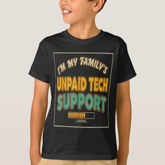 T-shirt Quote Computer Engineer I'm My Family's Unpaid Tec (Devant)