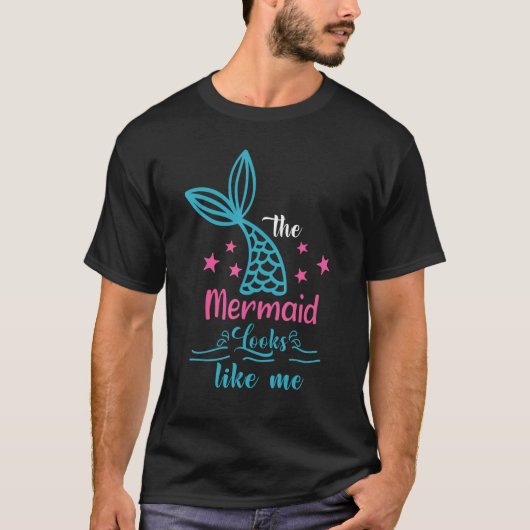 T-shirt Quote The Mermaid Looks Like Me (Devant)