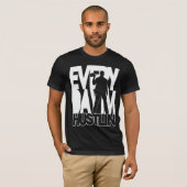 T-shirt Quotidien je suis Hustlin - blanc/noir (Devant entier)