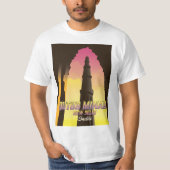 T-shirt Qutub Minar New Delhi Inde affiche voyage (Devant)