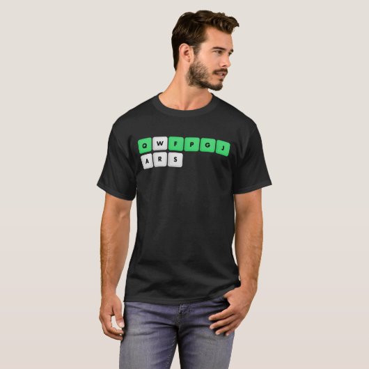 T-shirt QWFPGJ | LUTTE clavier du geek | Colemak | de | (Devant entier)