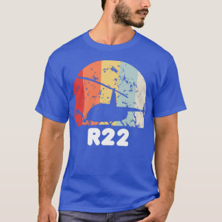 T-shirt R22 Hélicoptère Vintage Rétro-Pilote Commercial Po