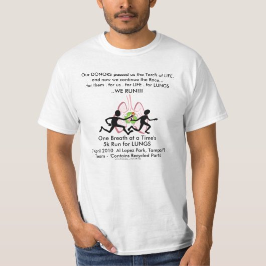 T-shirt r) 5k couru pour des poumons - OBAAT (Devant)