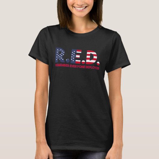 T-shirt R.E.D - rappelez-vous que chacun a déployé la (Devant)