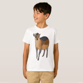 T-shirt R est pour Red Flanked Duiker (Devant entier)