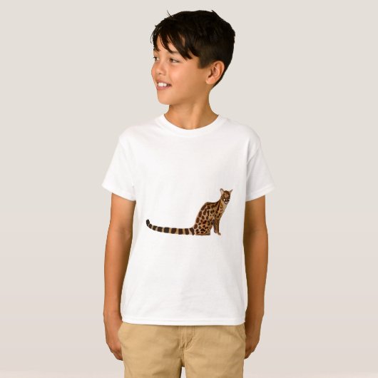 T-shirt R est pour Rusty Spotted Genet (Devant entier)