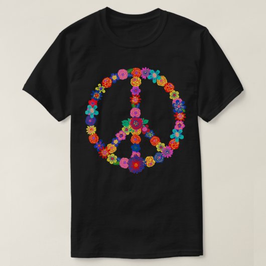 T-shirt r Floral 60s les années 70 Hippie Costume Fleurs c (Design devant)