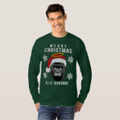 T-shirt R.I.P. Chandail laid de Noël de Harambe (Devant entier)