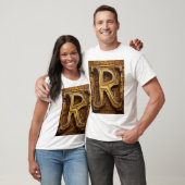 T-shirt R nom alphabétique (Unisexe)