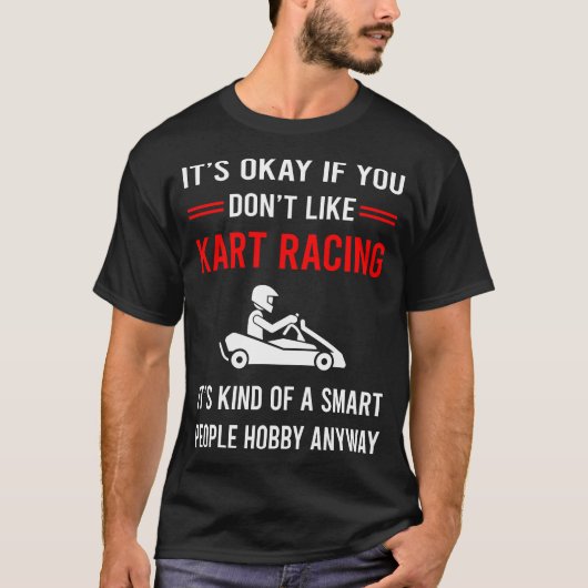 T-shirt R Smart People Kart Racing Karts (Devant)