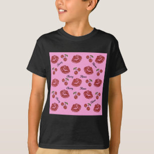 T-shirt RAB Rockabilly Baisers de Cerise sur Rose