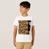 T-shirt RAB Rockabilly Gold Leopard Print Sugar Skulls (Devant entier)