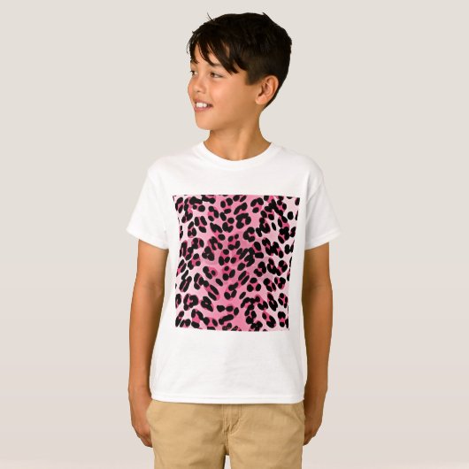 T-shirt RAB Rockabilly Pink Cheetah Imprimer (Devant entier)
