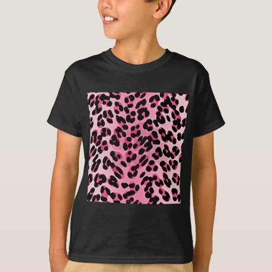T-shirt RAB Rockabilly Pink Cheetah Imprimer (Devant)