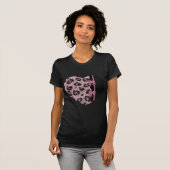 T-shirt RAB Rockabilly Pink Leopard Ribbon Bows (Devant entier)