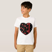 T-shirt RAB Rockabilly très cerise cerises Noir (Devant entier)