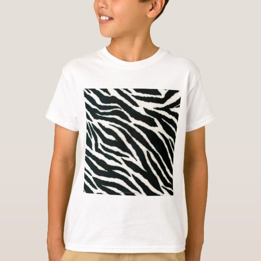 T-shirt RAB Rockabilly Zebra Imprimer noir et blanc (Devant)