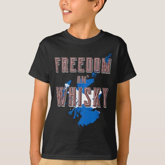 T-shirt Rabbie Burns Citation Liberté Whisky Scottish Colo (Devant)