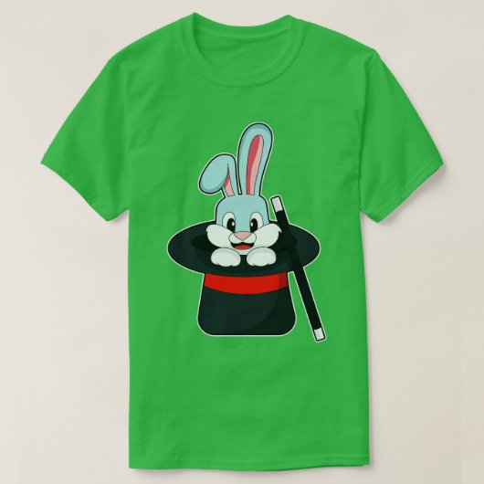 T-shirt Rabbit à la magie avec Casquette de baguette (Design devant)