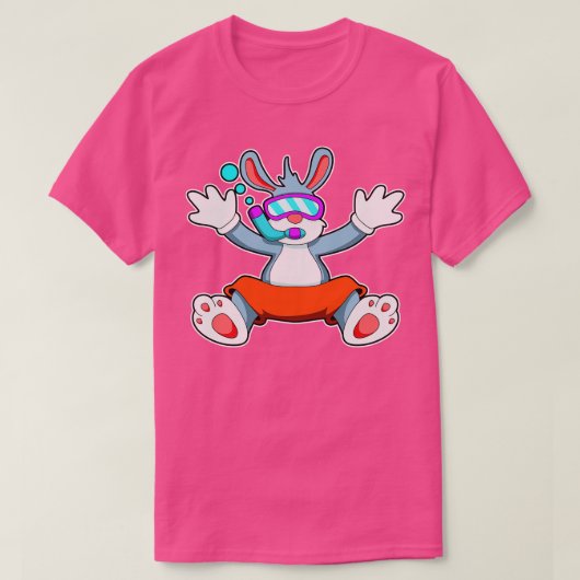 T-shirt Rabbit à la plongée avec lunettes de natation Snor (Design devant)