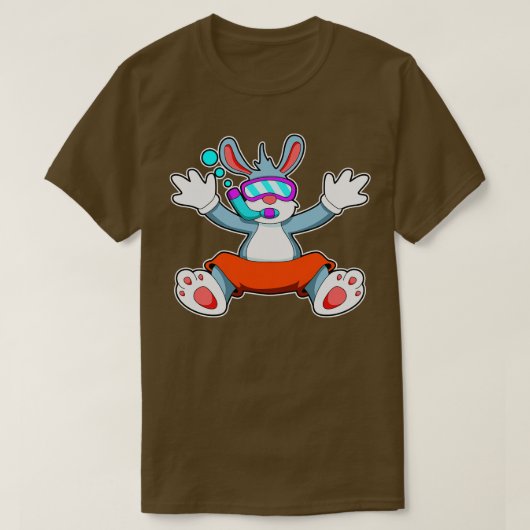 T-shirt Rabbit à la plongée avec lunettes de natation Snor (Design devant)