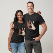 T-shirt Rabbit Asl Gésture main Sourde Acteurs de perte d' (Unisexe)
