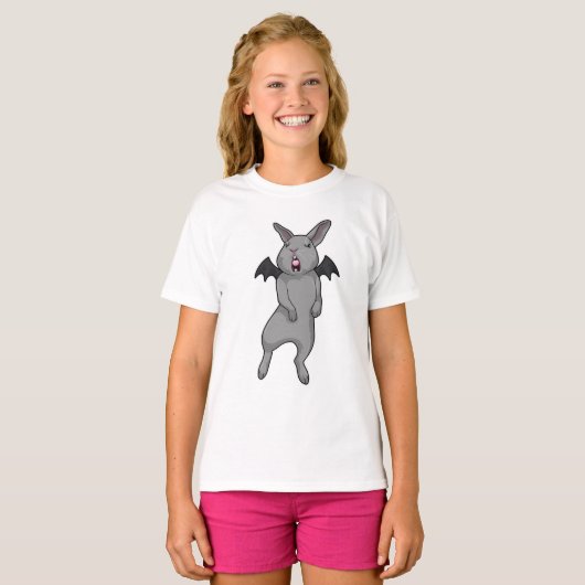 T-shirt Rabbit avec aile chauve-souris (Devant entier)