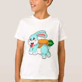T-shirt Rabbit avec carotte comme fusée (Devant)