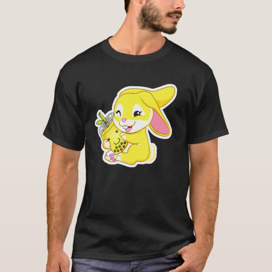 T-shirt Rabbit Bunny Bae Buble Boba Tea Chinois Pâques De (Devant)