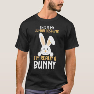 T-shirt Rabbit C'est mon costume humain Je suis vraiment u
