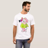 T-shirt Rabbit comme coiffeur avec sèche-cheveux (Devant entier)