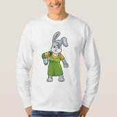 T-shirt Rabbit comme coiffeur avec sèche-cheveux (Devant)