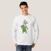 T-shirt Rabbit comme coiffeur avec sèche-cheveux (Devant entier)