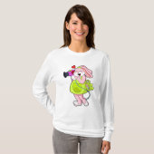 T-shirt Rabbit comme coiffeur avec sèche-cheveux (Devant entier)