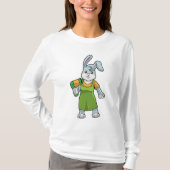 T-shirt Rabbit comme coiffeur avec sèche-cheveux (Devant)
