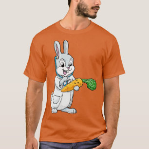 T-shirt Rabbit comme médecin avec stéthoscope et carotte
