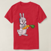 T-shirt Rabbit comme médecin avec stéthoscope et carotte (Design devant)