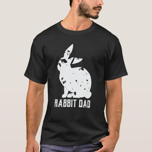 T-shirt Rabbit Dad Mens Boys Owner Pet Bunny Easter Animal (Devant)