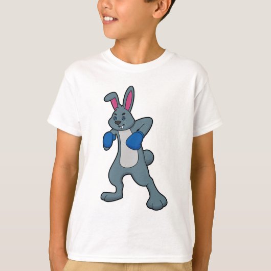 T-shirt Rabbit en boîte avec gants de boxe (Devant)